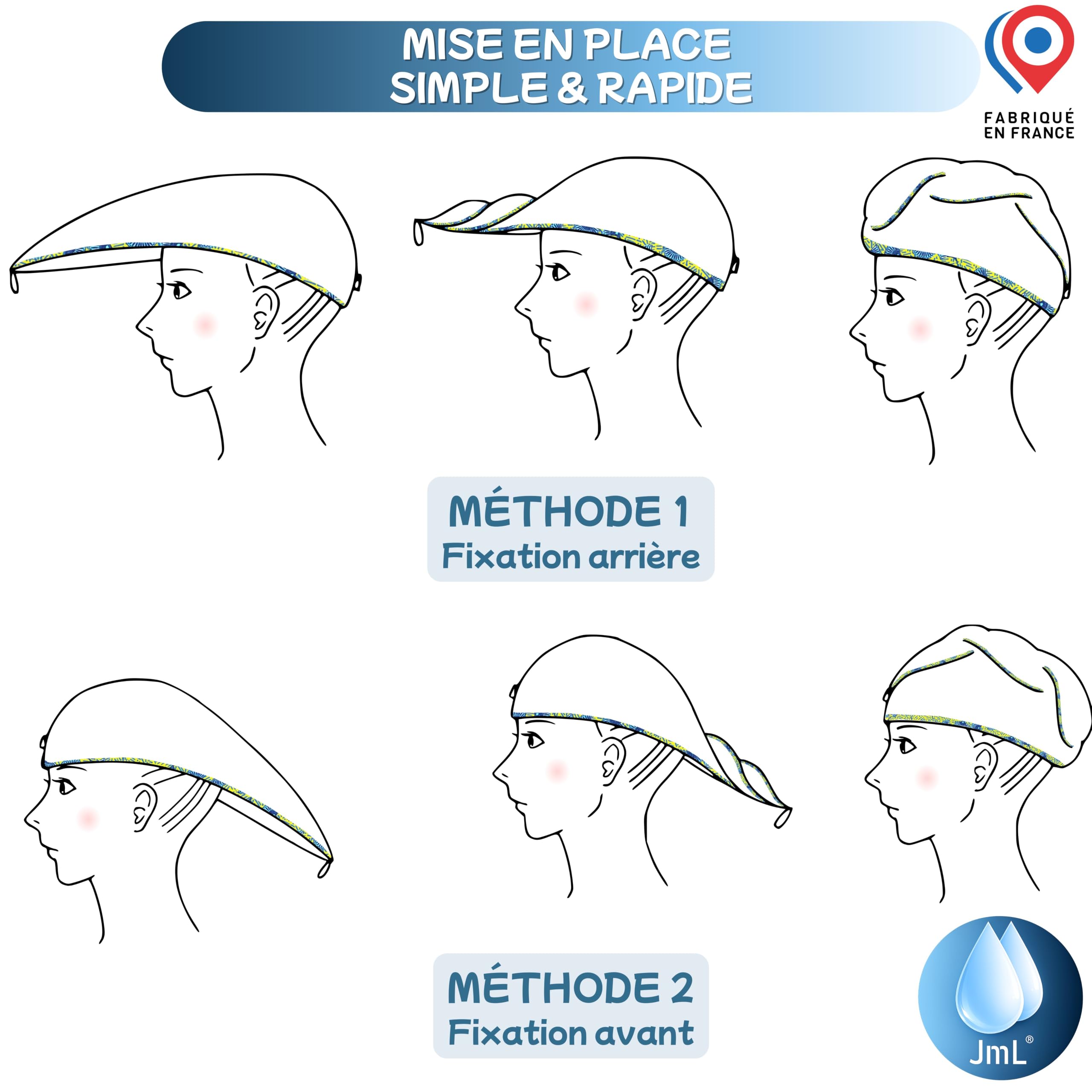 JaMoonLBV Jml Serviette Cheveux Douce Éponge Bambou Made in France