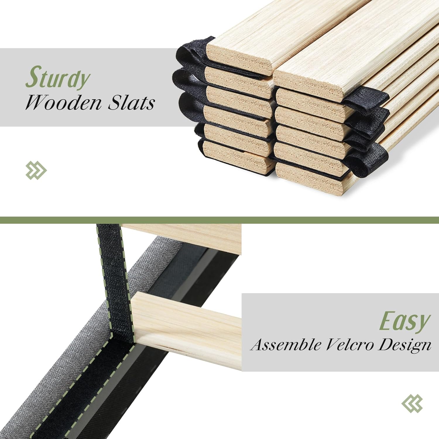 AMERLIFE Twin Size Bed Frame with Linen Adjustable Headboard, Upholstered Platform Bed/Strong Wood Slats Support/Easy Assembly/No Box Spring Needed/Noise-Free/Light Grey