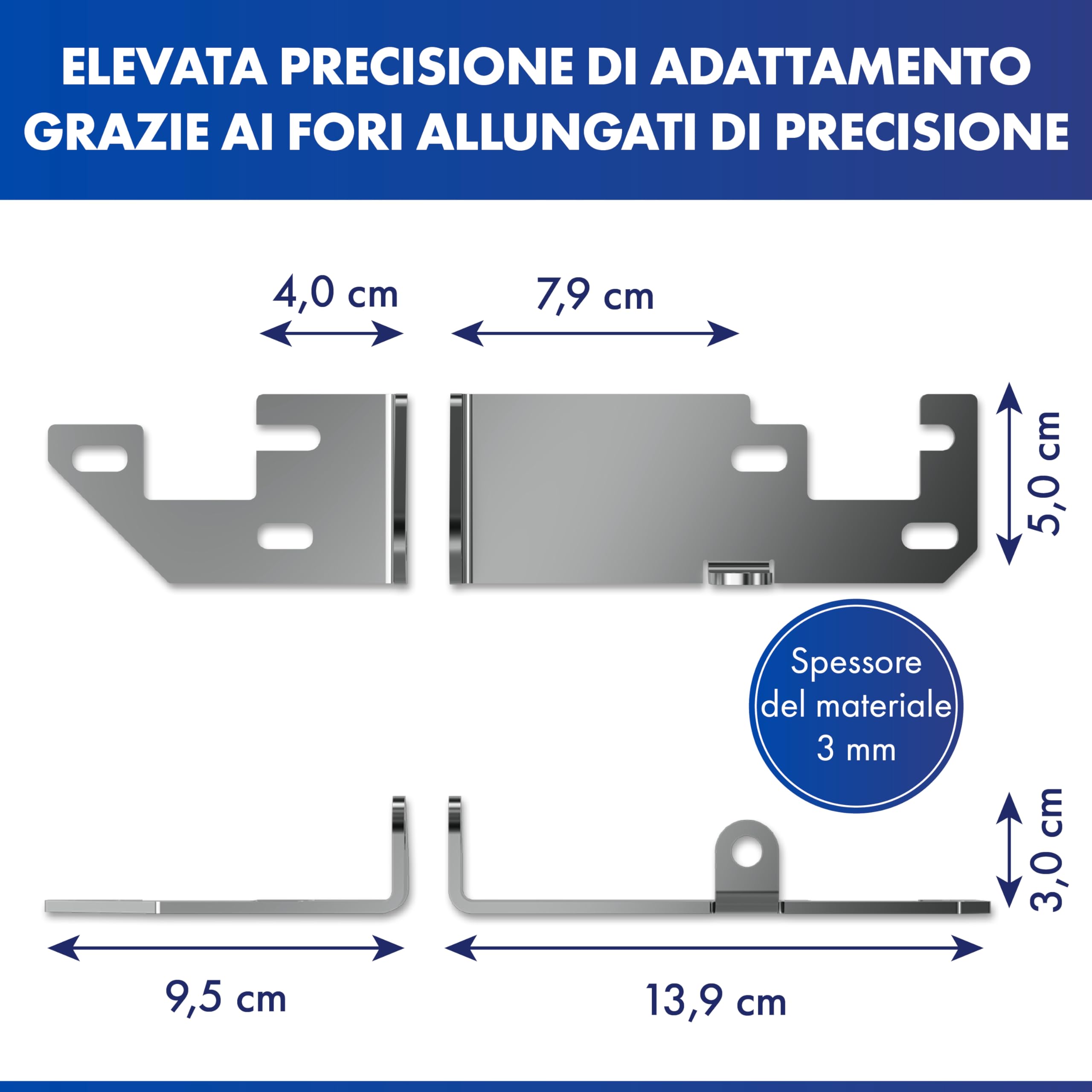 LAINFELD Serratura per porta posteriore | Protezione antifurto per porta posteriore H1/H2 Roof per es. FIAT Ducato, Citroen Jumper | Accessori per camper | Serratura per porta