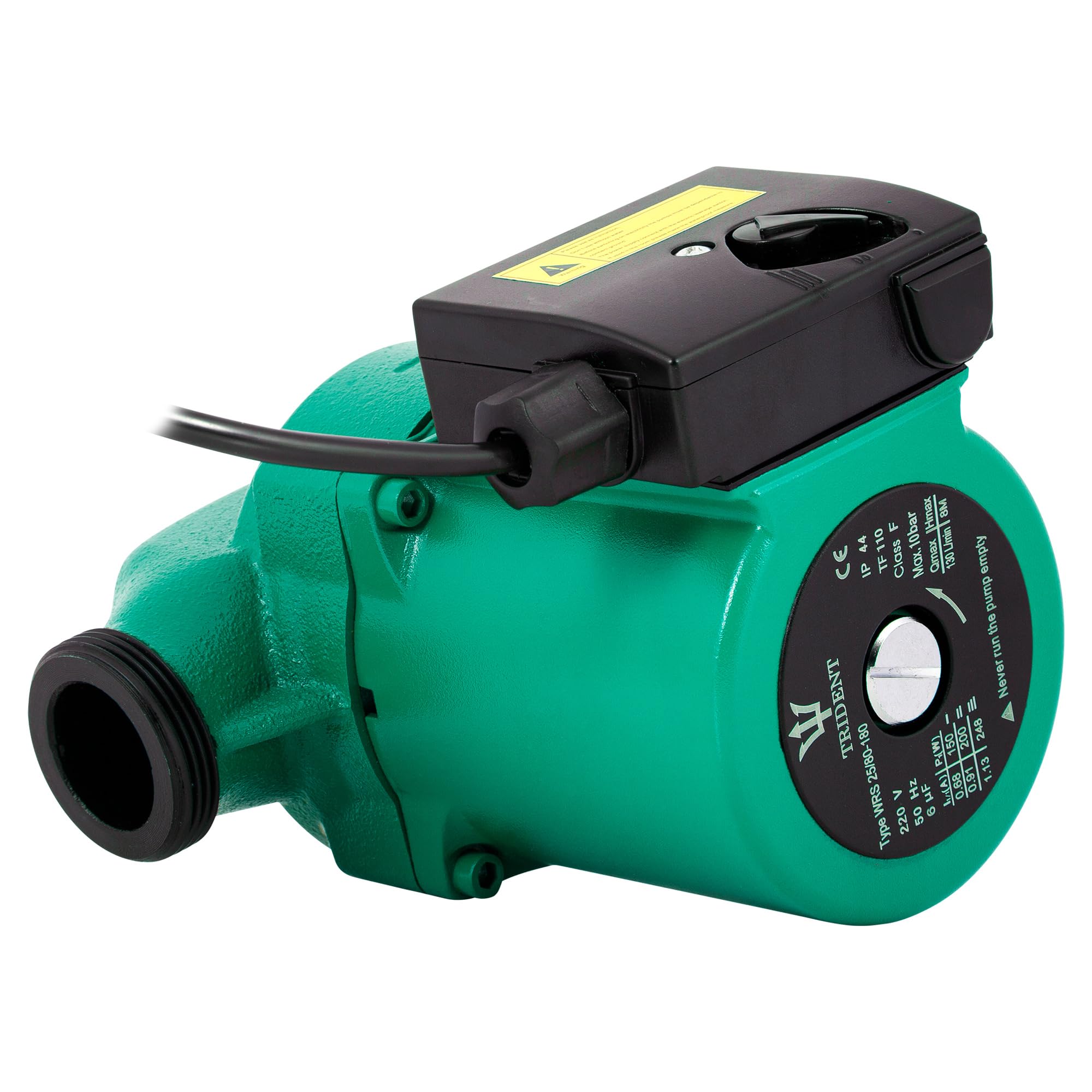 Trident Black Central Heating Hot Water High Capacity Circulation Pump.