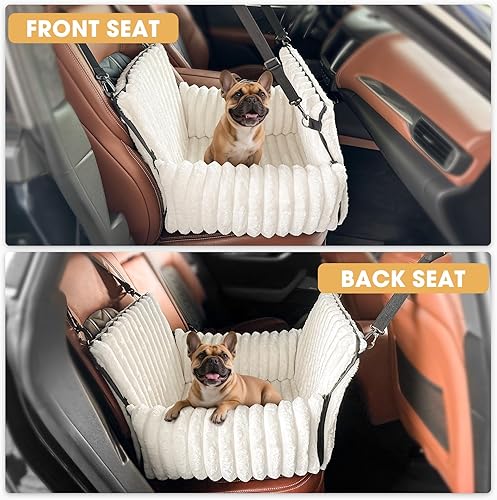 Miniatura 3 de MIXJOY Asiento de automóvil para perros 6 en 1 para perros pequeñosmedianos de hasta 25 libras, transportador multifuncional para perros con funda
