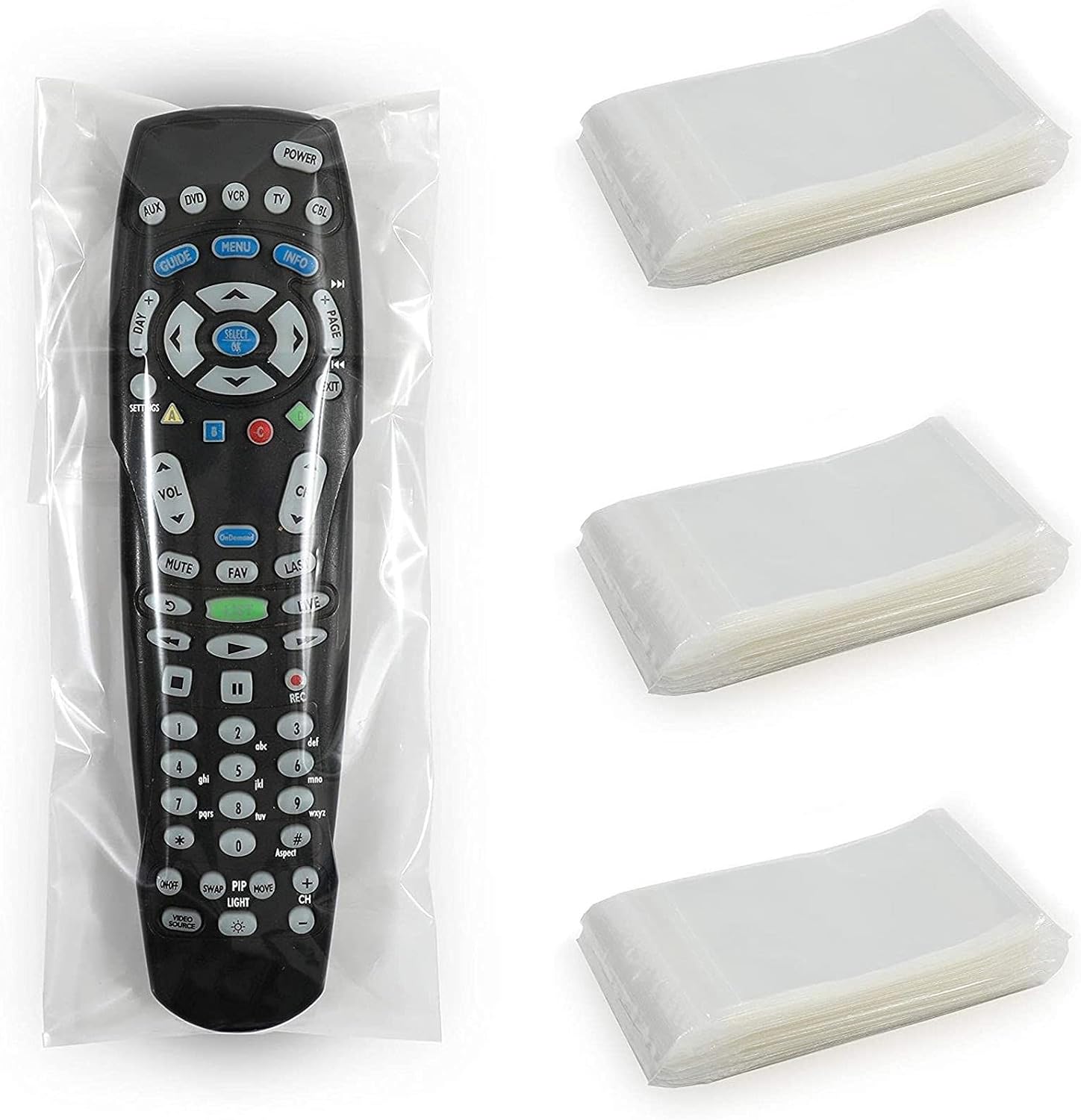Cheap Clear TV Remote Bags (12.2 x 4 Inches, 150 Pack)