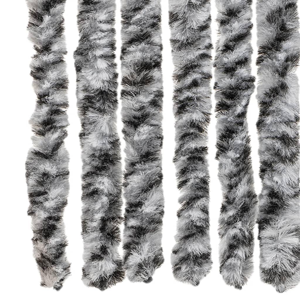 Hothingwell Zasłona przeciw owadom Chenille 100 x 230 cm czarno-biała
