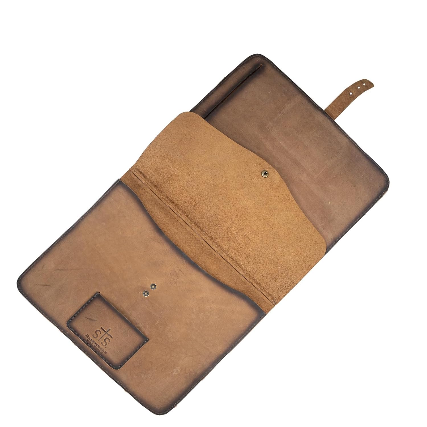 STS RANCHWEAR Men's Foreman Rancher Genuine Full-Grain Leather Document Folder | 1 Interior Slip Pocket, 1 Interior Double Snap Closure Slip Pocket, 1 Interior Business Card Slot | 11.5" W x 13" H