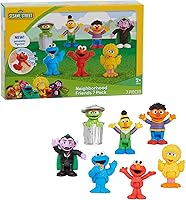 Sesame Street Neighborhood Friends 7-Piece Poseable Figurines - Elmo, Cookie Monster, Big Bird & More for Kids Ages 2+