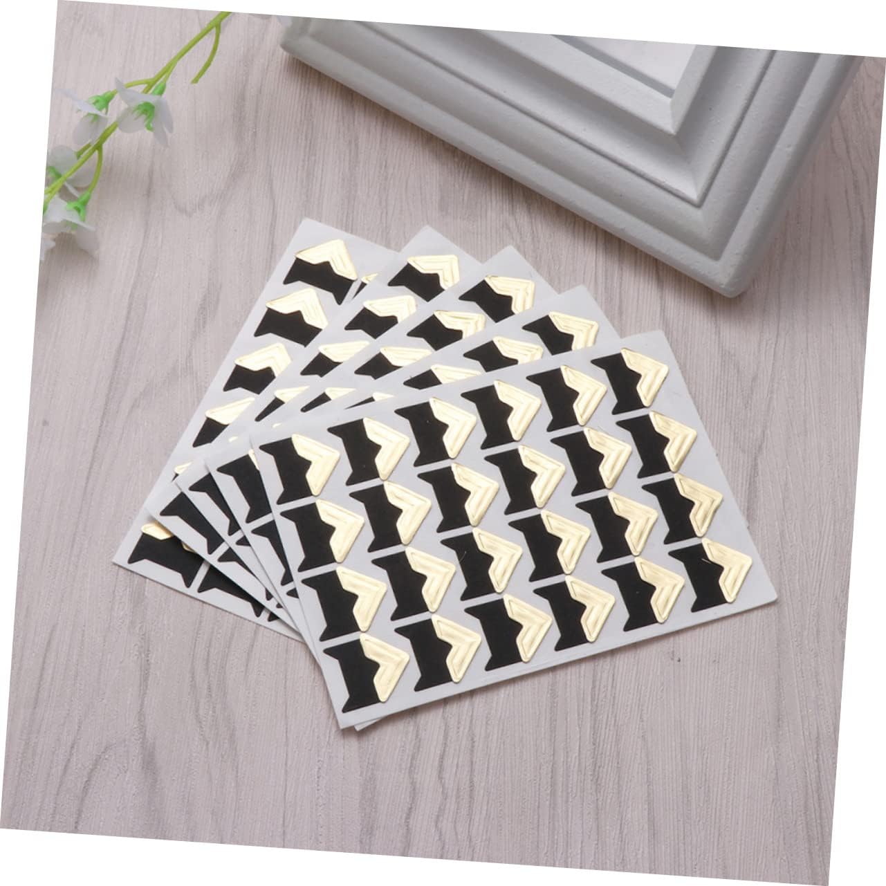JEWEDECO 3sets DIY Photo Album Stickers Self-Adhesive Corner Stickers for Scrapbook Diary Personal Space 15sheets*3