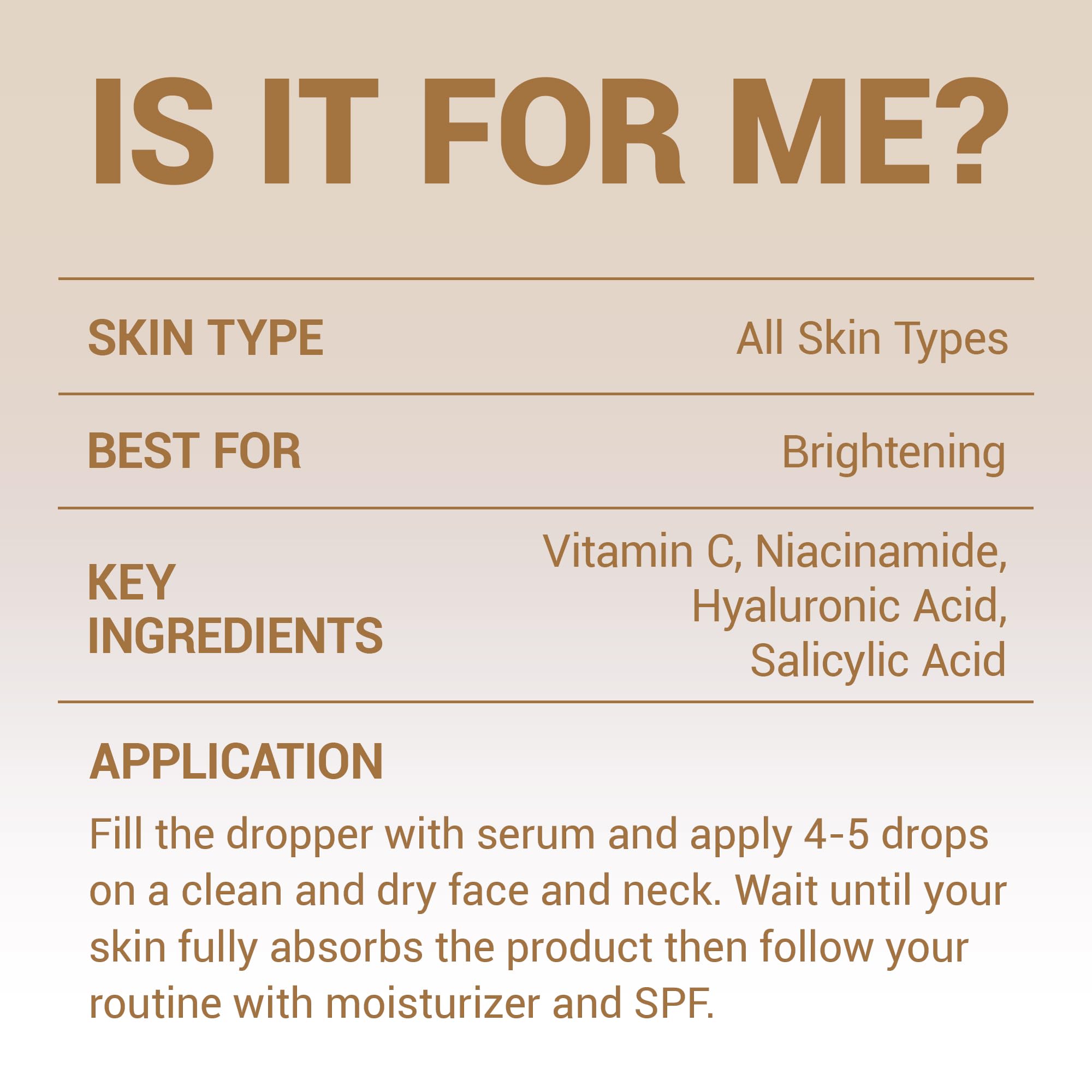 HARMONIFY Vitamin C Brightening Serum for Face Niacinamide with Salicylic Acid Serum for Face Hydrating Dark Spot Facial Serum & Plumb Skin - Image 3