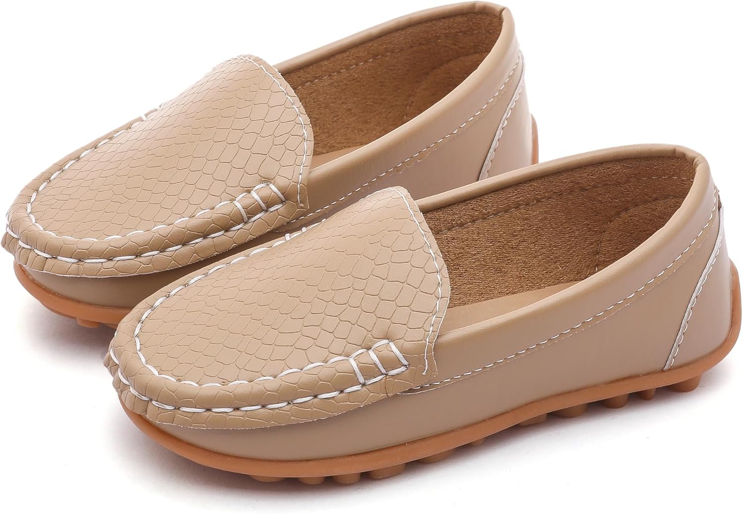 LONSOEN Toddler Little Kid Boys Girls Soft Slip On Loafers Dress Flat Shoes - Image 3