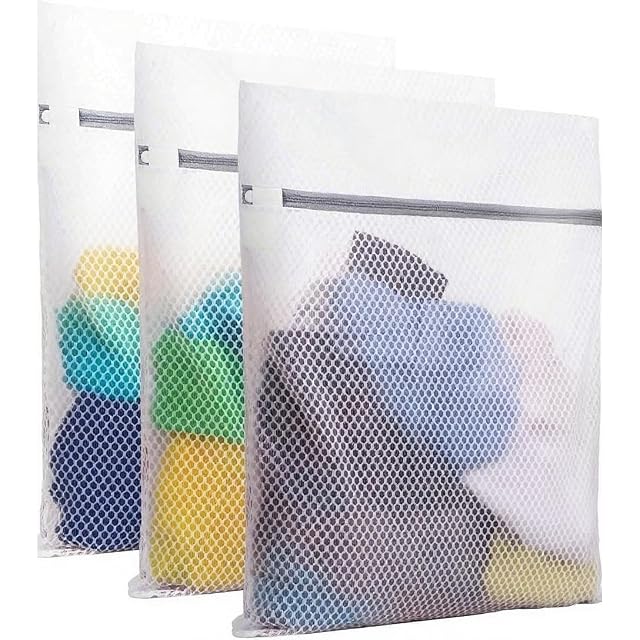 PrettyCare 3 Large 16x19inch Mesh Laundry Bags for Delicates Durable Honeycomb Wash Bags with Premium Zippers - Laundry
