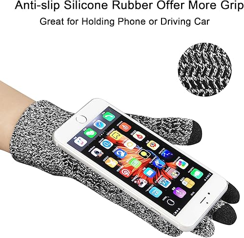 Miniatura 5 de MAYLISACC Gorro de punto de invierno, bufanda y guantes para pantalla táctil, juego de 3 piezas con forro polar para hombres y mujeres