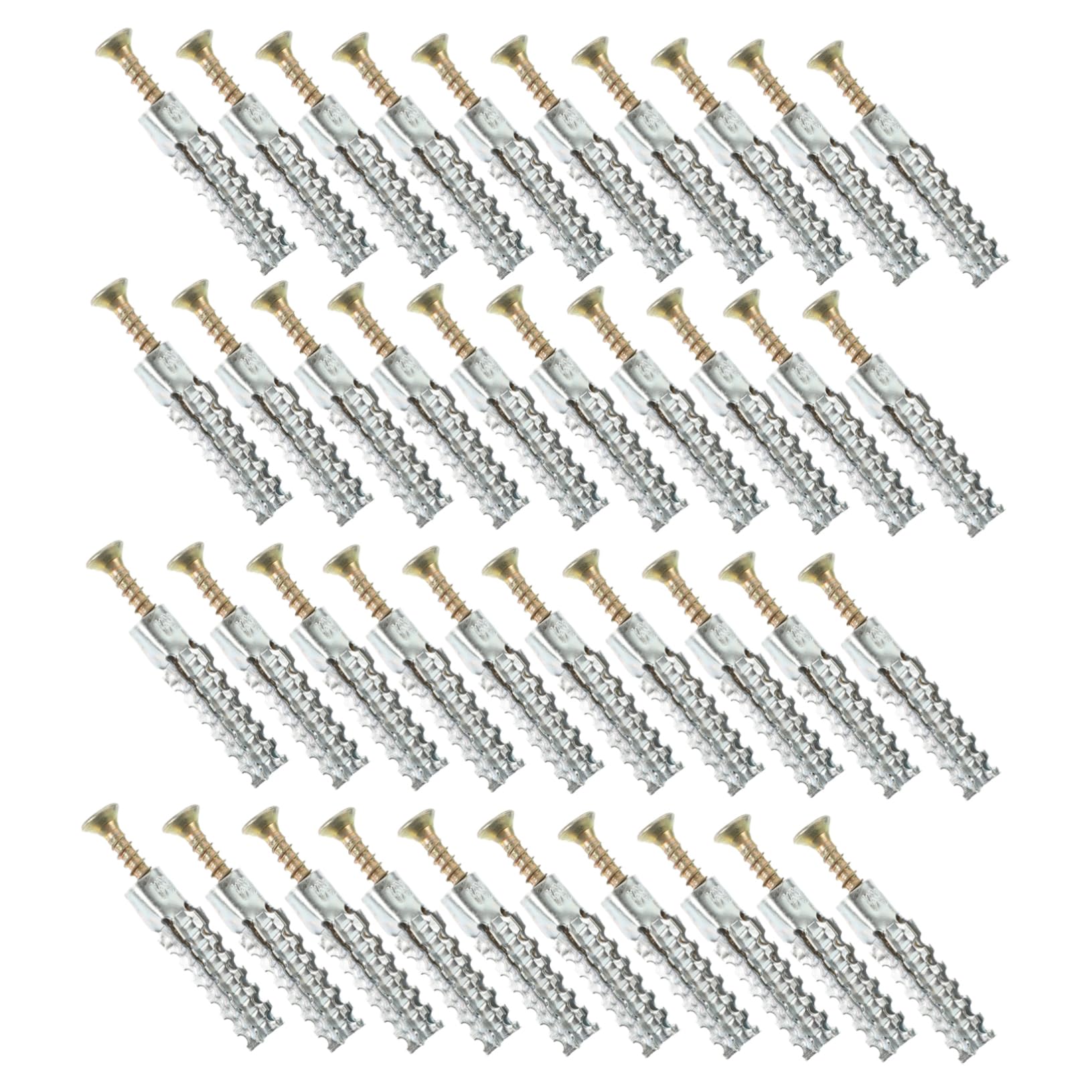 Housoutil Wall Anchors 50 Sets Drywall Expansion Nuts Screw Fasteners Random Color
