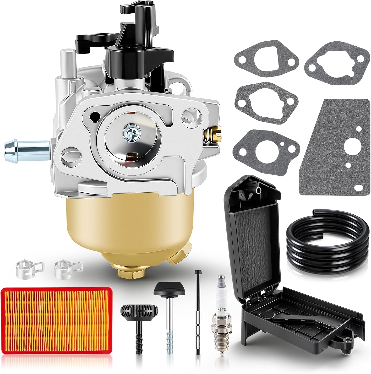 951-10310 Carburetor for MTD Cub Cadet Troy-Bilt 173cc1P70F 1P70FU 1P70M01P70FUA 5P70M0 Push Mowers Engine, Replace Part# 751-10310, with Air Cleaner Housing Air Filter Fuel Filter Turn Up Kits