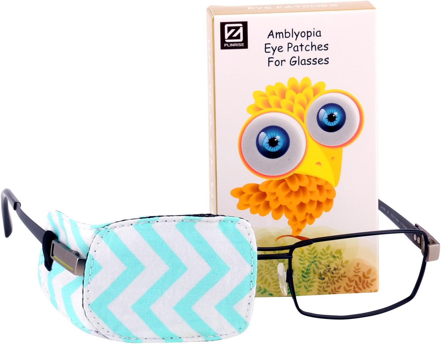 Pure Cotton Amblyopia Eye Patch For Glasses,Treat Lazy Eye,Amblyopia And Strabismus,Eye Patch For Children,Regular Size (Stripe Green)