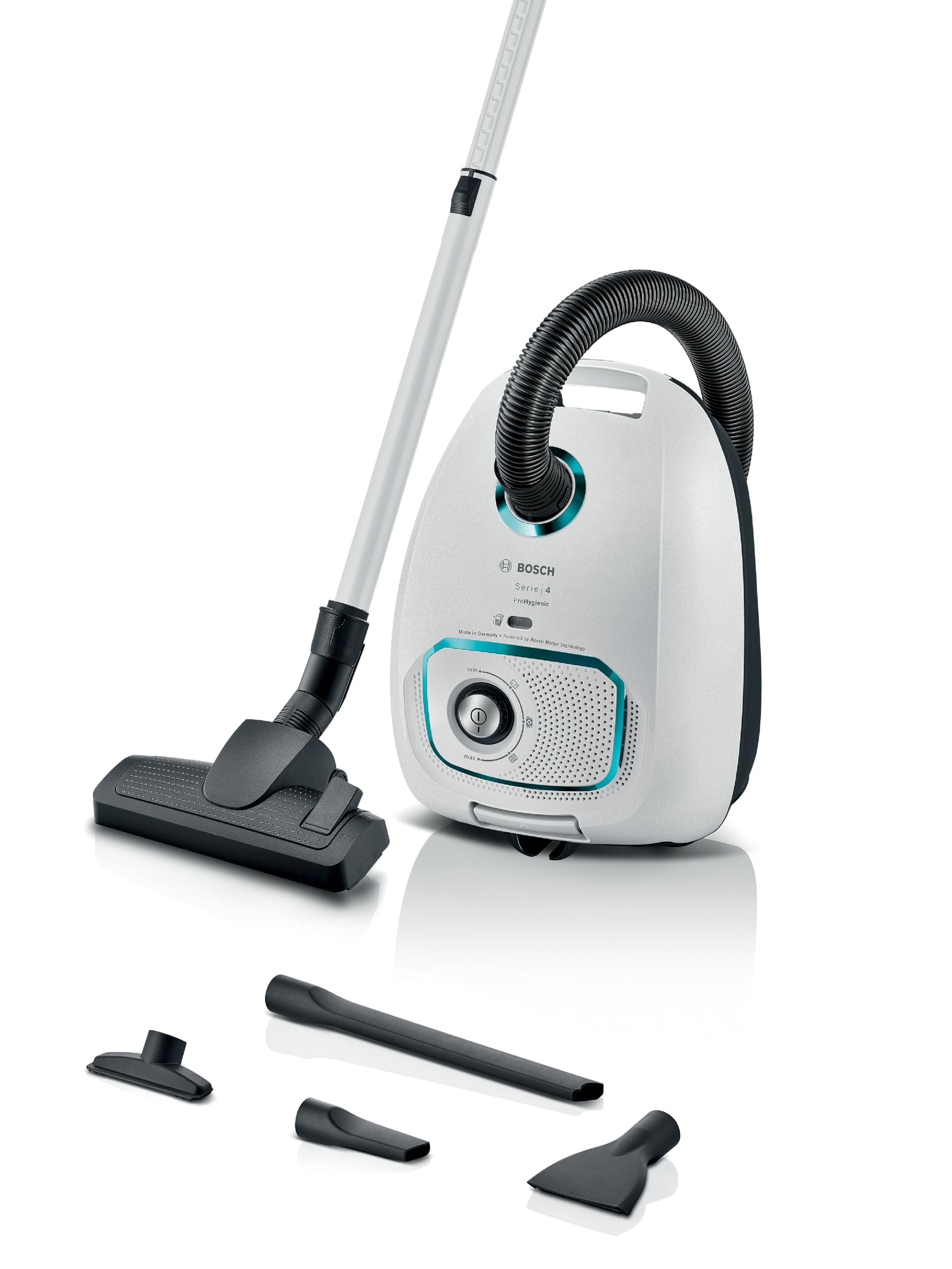 Bosch BGB41HYGGB Series 4 Bagged Cylinder Vacuum Cleaner ProHygienic - 600W - White