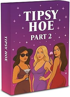 Tipsy Hoe Part 2 - Girls Night Game & Bachelorette Party Game for Ladies, Fun Drinking Card Game, Perfect for Bridal Showers, Ladies Night, and Bachelorette Party Favours