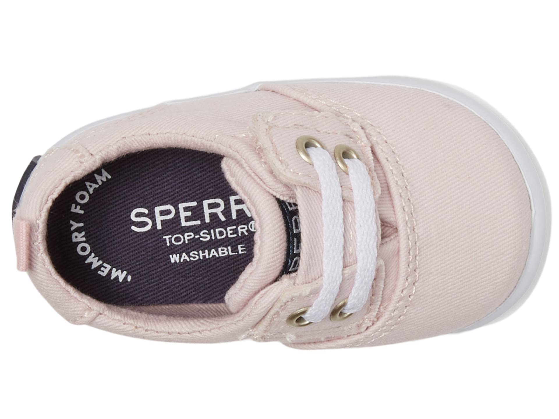 Sperry Kids Footwear Baby Spinnaker Crib Jr Washable Sneaker, Blush, 4 US Unisex Infant