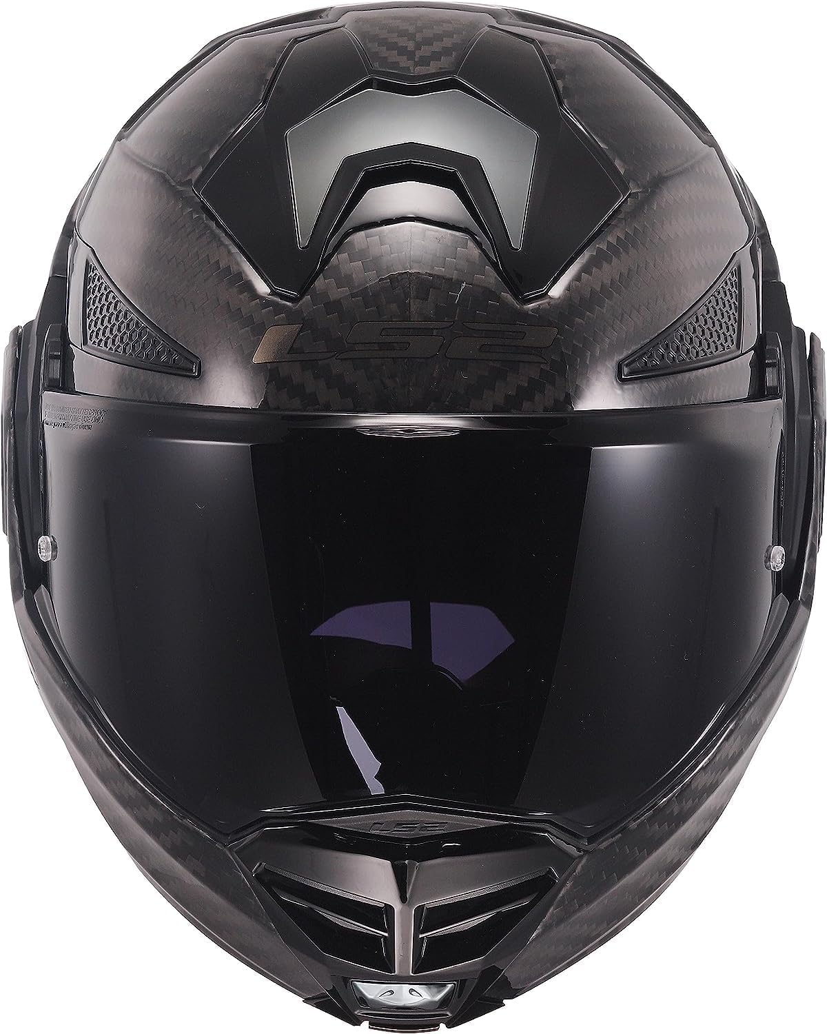LS2 Helmets Casco Advant X Carbono Brillo Modular con Sun Vision (XL 61/62)