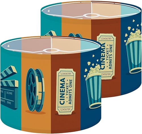 Miniatura 20 de Lampshades Lamp Shades 11"x11"x9" Retrowave synthwave vapor party Light grid landscape Yesterday s Light Shade for Table Lamps Floor Lamps Drum Lamp