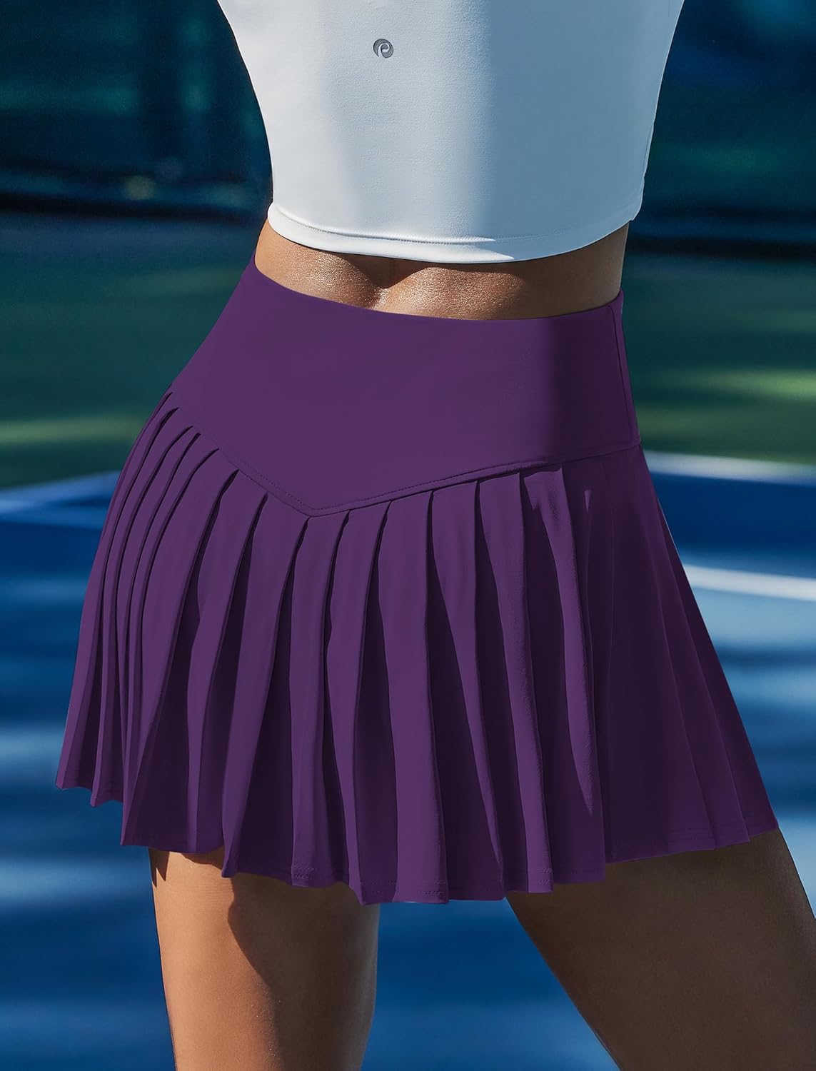 PINSPARK Pleated Tennis Skirts for Women High Waist Golf Skirt Lightweight Mini Athletic Skorts for Pickleball Workout - Image 2