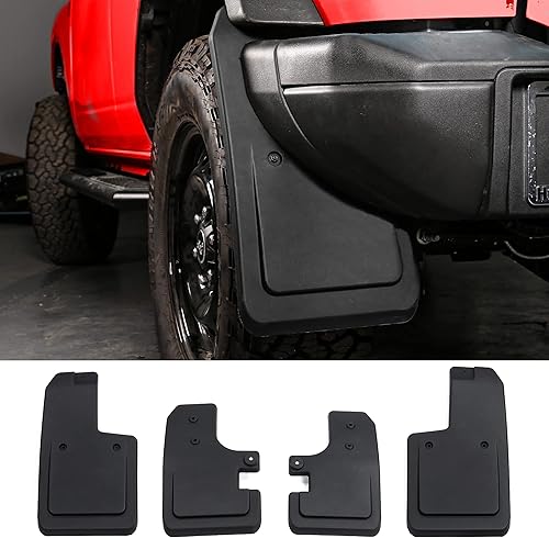 Mabett Protectores contra salpicaduras entre parachoques delantero y guardabarros para accesorios Bronco 2021 2022 2023 solapas de barro para Ford