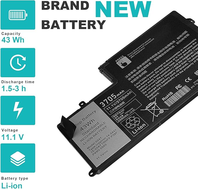 Batería Fancy Buying 9470M 43Wh 11.1V LiPo para Dell Inspiron Latitude miniatura 2