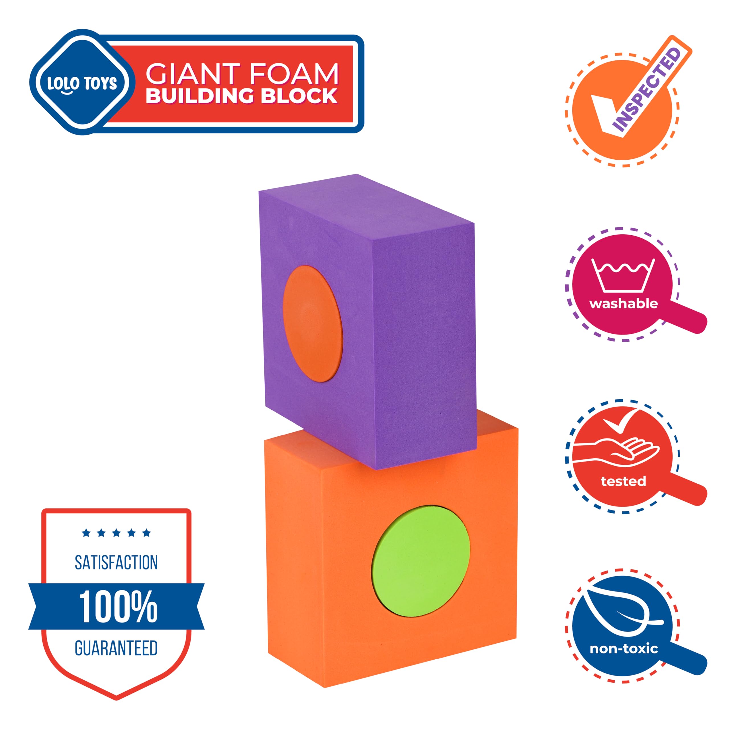 Snapklik.com : LOLO TOYS Large Building Foam Blocks For Toddlers Giant ...