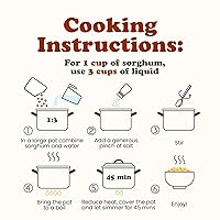 Vista 6 de Food to Live Sorgo orgánico italiano blanco de grano entero, 1.5 libras, granos blancos sin transgénicos. Semillas milo. Vegano, maíz de escoba a