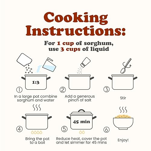 Miniatura 6 de Sorghum orgánico de grano entero 1 libra granos blancos sin OMG Semillas crudas de milo Veganas escoba a granel Durra es ideal para hacer harina y