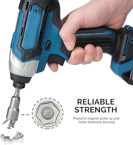 Vista 43 de NEIKO 10067A - Juego de herramientas de destornillador de tuerca de impacto magnético y broca eléctrica, 8 piezas, SAE 6 pulgadas Juego