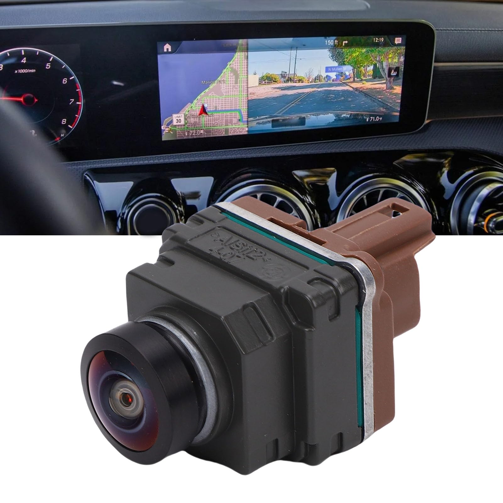 Aramox Caméra de Vue Surround, Caméra de Rétroviseur Gauche Droit 360 DegréS de Remplacement pour Classe C Classe E Classe S Classe CLS Classe GLC A0009055605