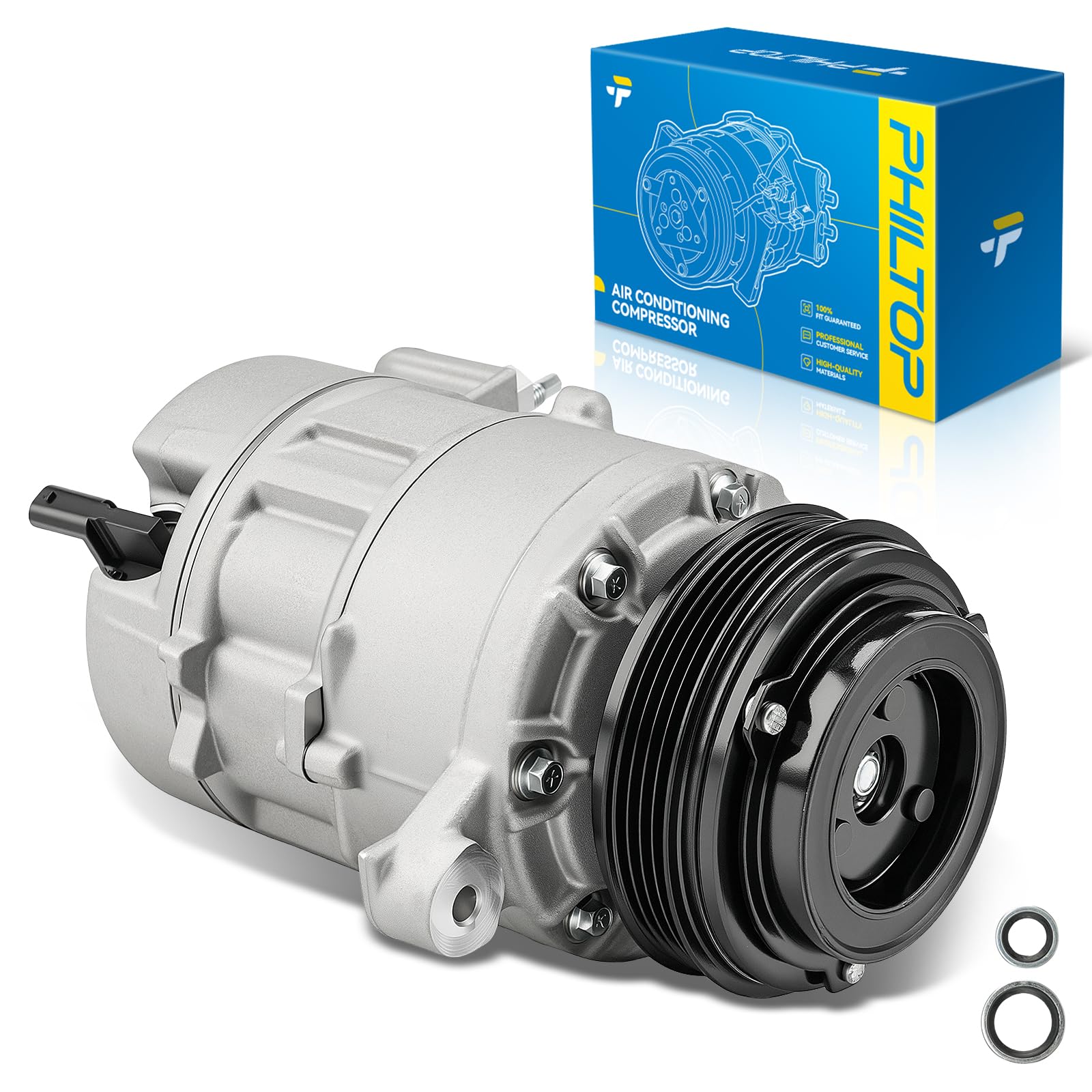 PHILTOP 197333 NEW AC Compressor for Chevy Silverado 1500 2019 4.3L