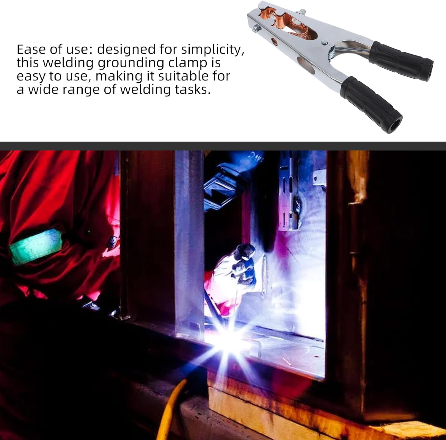 Heavy-duty Welding Ground Clamp 800a Thickened Copper Clip Welding Machine Grounding Clamp with Protective Case for Secure Connection
