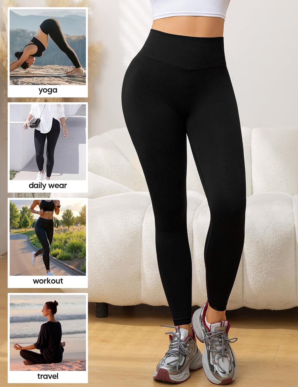 Shapewear Compression Leggings Tummy Control High Waisted Body Shaper for Women Thigh Slimmer Butt Lifting - Image 5