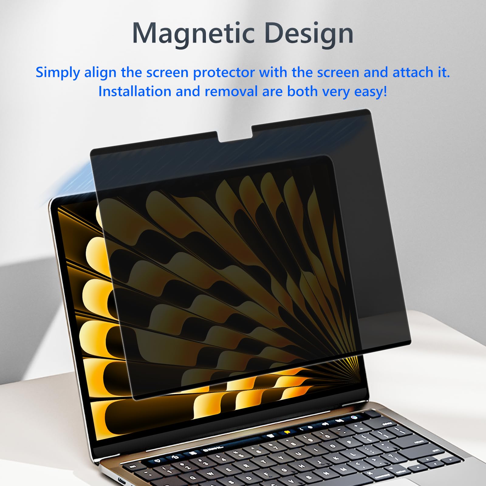 Magnético Filtro de Privacidad para MacBook Air 15 Pulgadas M5/M4/M3/M2 (2026/2025/2024/2023), Privacy Anti Luz Azul Antiespía Protector de Pantalla de Privacidad para MacBook Air 15.3" M5