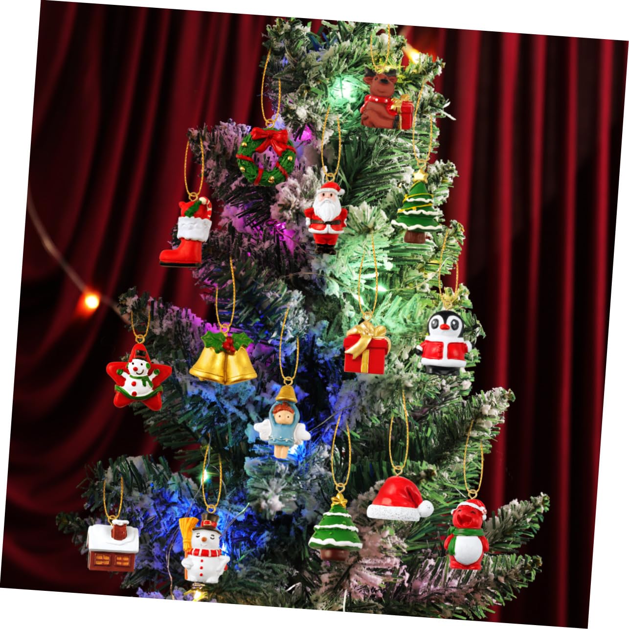 TOYANDONA 24Pcs Calendario Dellavvento di Natale Albero di Natale Ornamenti Appesi Calendario Dellavvento Charms per La Decorazione di Ornamenti Natalizi