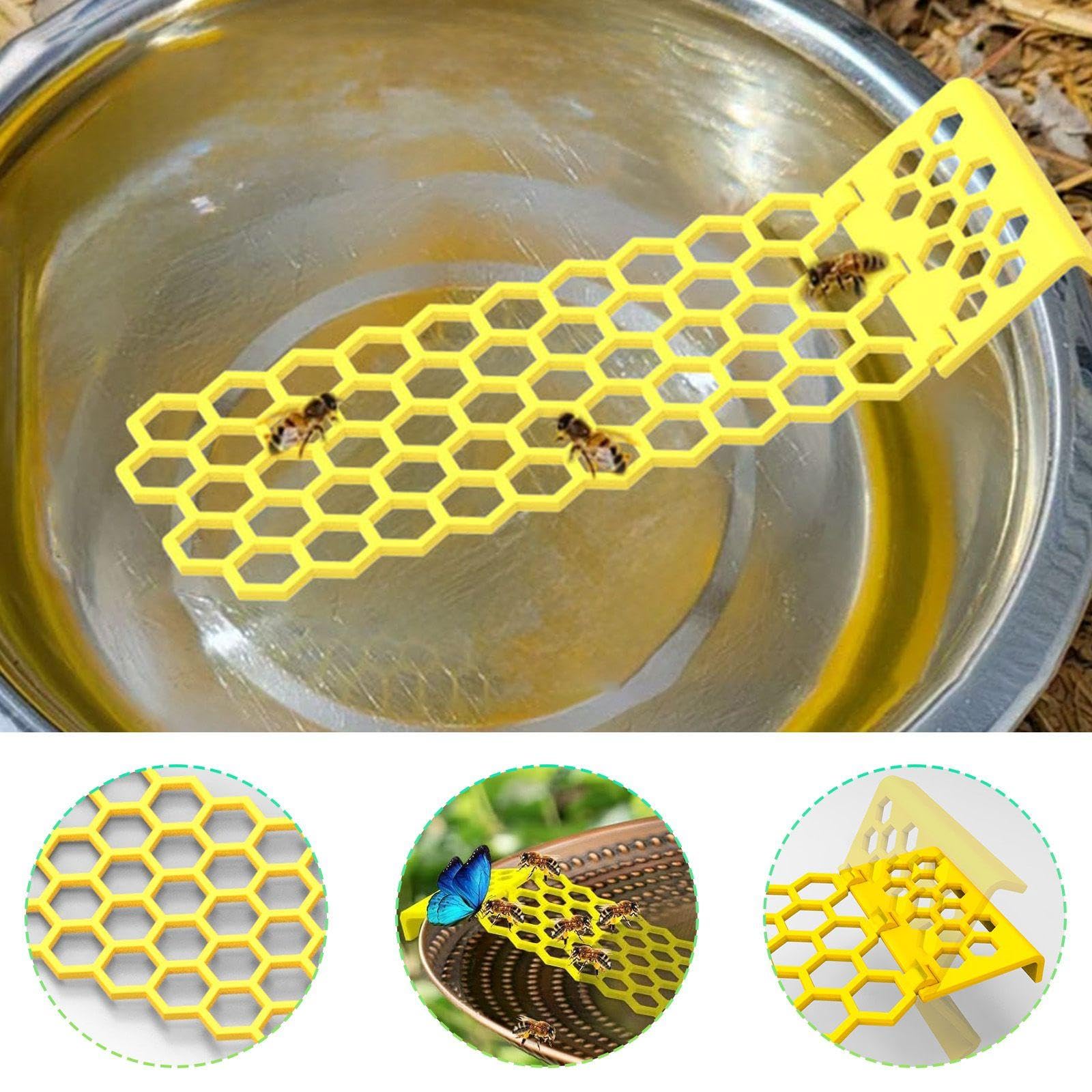3 Morceaux De Conducteurs D'Abeilles Flottants, Buveurs d'eau À Insectes Colorés, Gare De Papillon D'Abeilles, Jardin À L'Extérieur À L'Extérieur.
