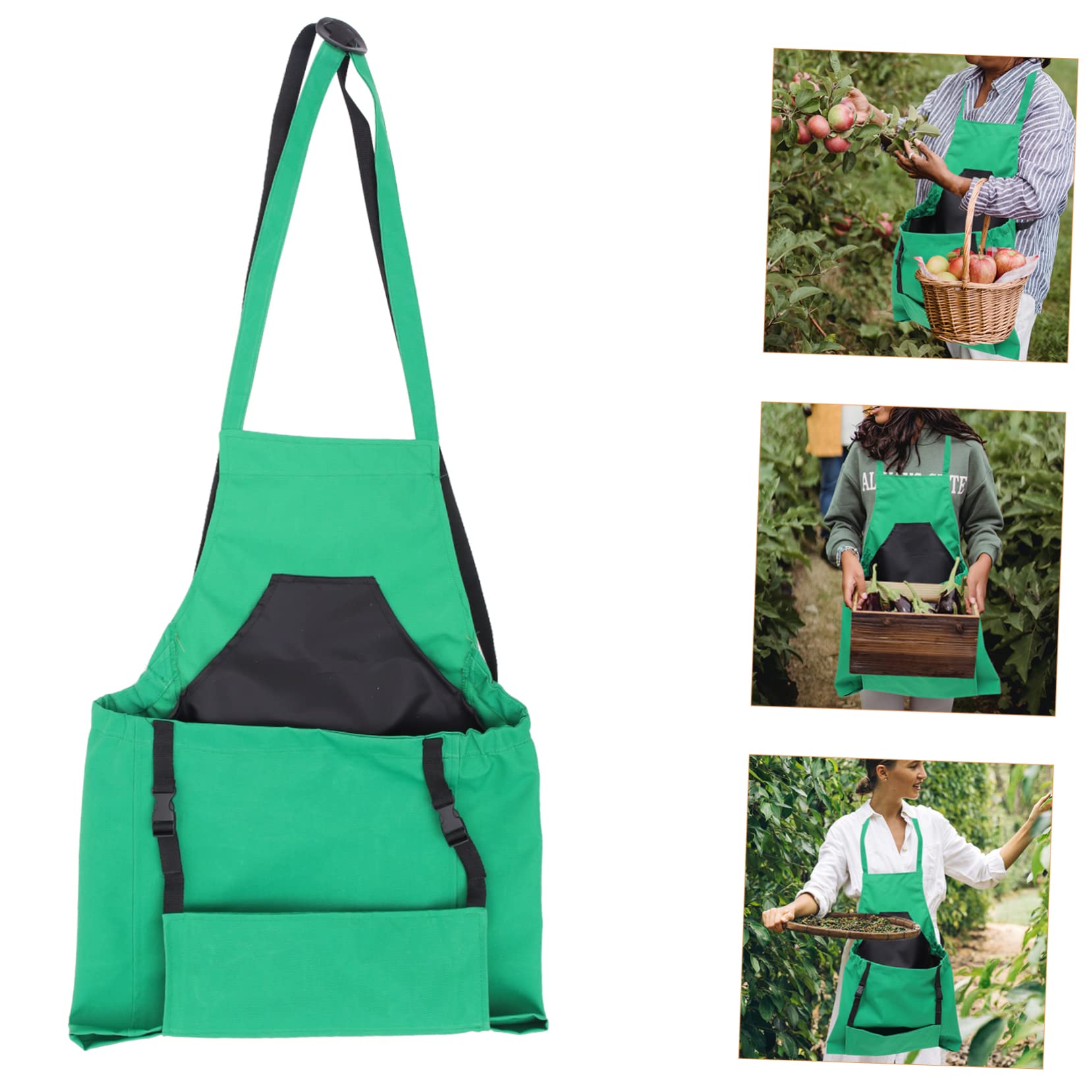 Zerodeko Gartenschürze Arbeitsschürze Gemüsepflückschürzen Obstpflückbeutel Jätschürze Obstpflückbeutelschürze Herrenschürze Ernteschürze Herrenschürzen Obstbeutel Obst Und