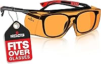 Vista 1 de NoCry Lentes de seguridad con bloqueo de luz azul sobre anteojos con 100% protección UV, protección contra la luz UV con lentes antivaho