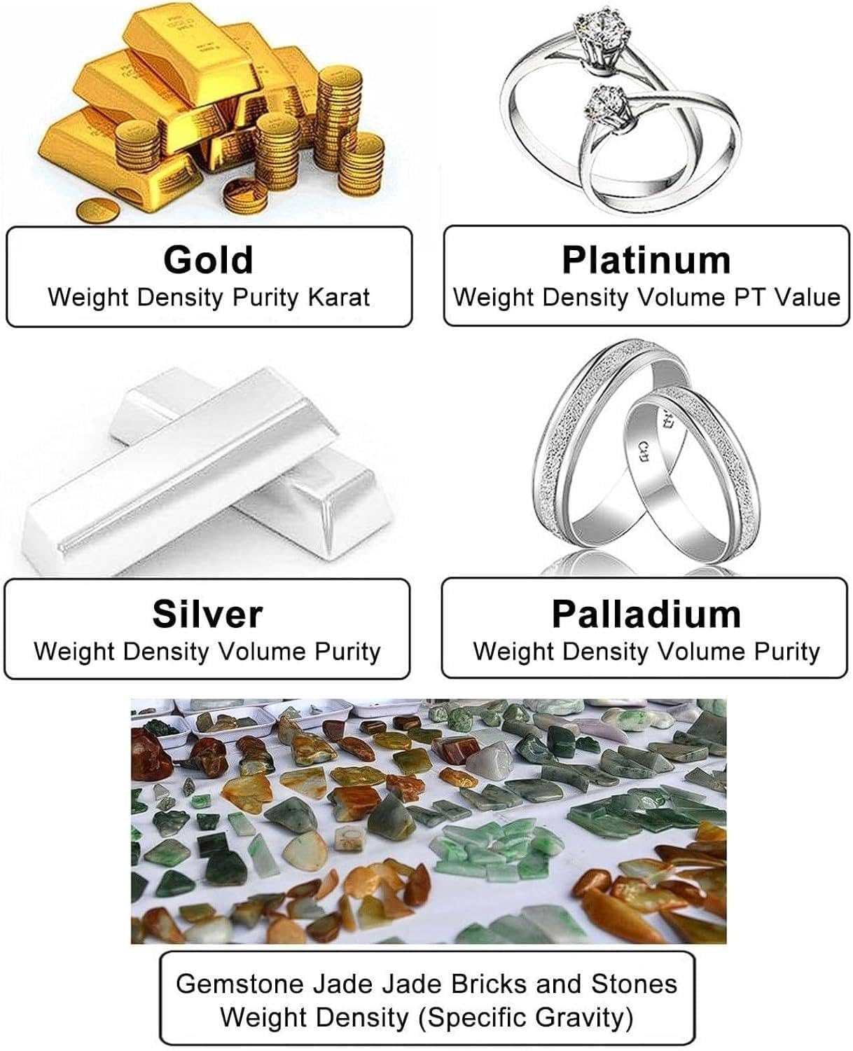 Goldreinheits-Analysegerät, Elektronisches Goldreinheits-Testgerät, Golddichtemessgerät, Reinheitsdichtemessgerät Für Juweliere Und Pfandhäuser 300K