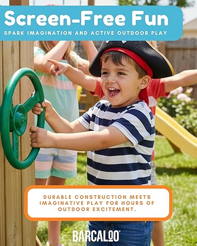Miniatura 6 de Barcaloo Volante Jungle Gym para niños, fácil de montar en cualquier panel de pared, accesorio de columpio