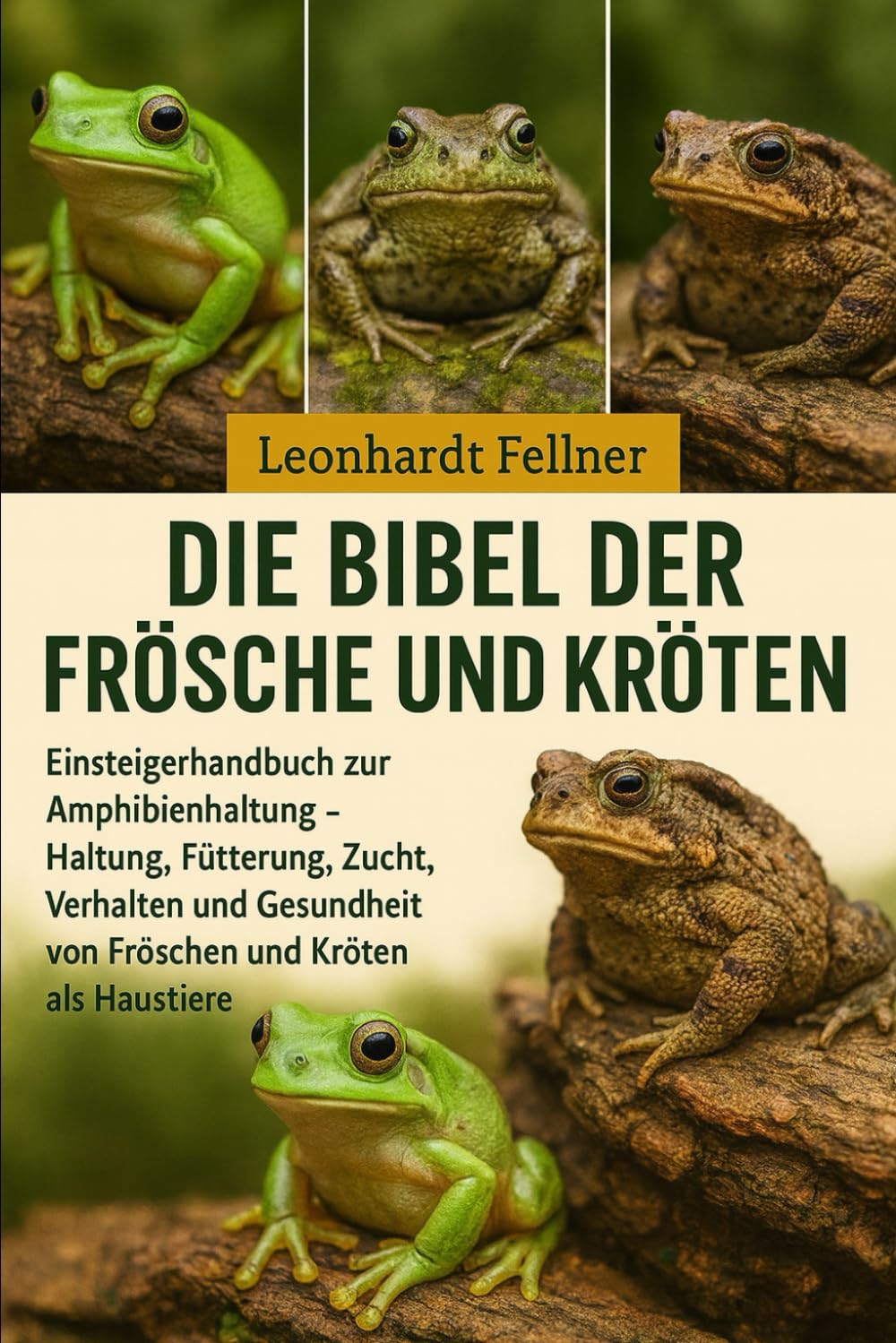 Die Bibel der Frösche und Kröten: Einsteigerhandbuch zur Amphibienhaltung – Haltung, Fütterung, Zucht, Verhalten und Gesundheit von Fröschen und Kröten als Haustiere