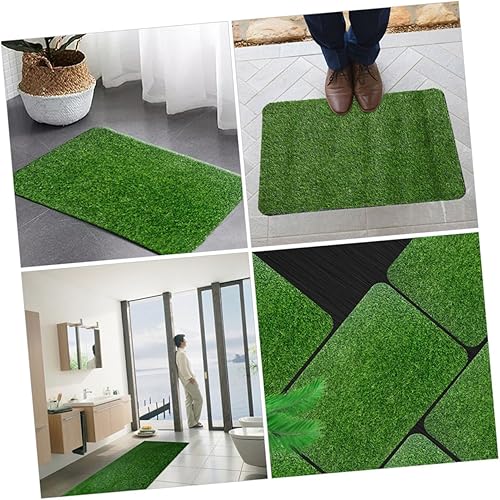 Miniatura 9 de GANAZONO Alfombra de césped sintético de bienvenida para entrenamiento artificial, alfombra de césped sintético, alfombra de área al aire libre,
