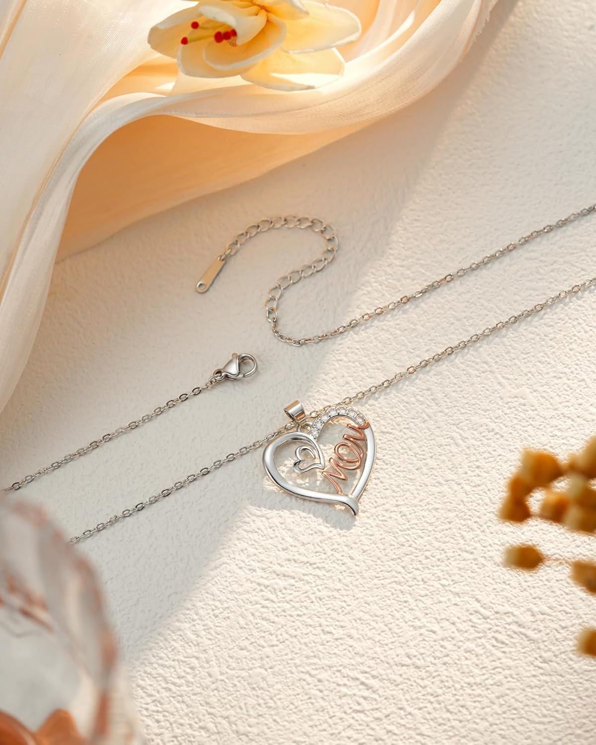 HGDEER Heart Necklace for Mom from Daughter with Sentimental Quote Card, Great Mothers Day Christams Bithday Gifts for Mom - Image 5