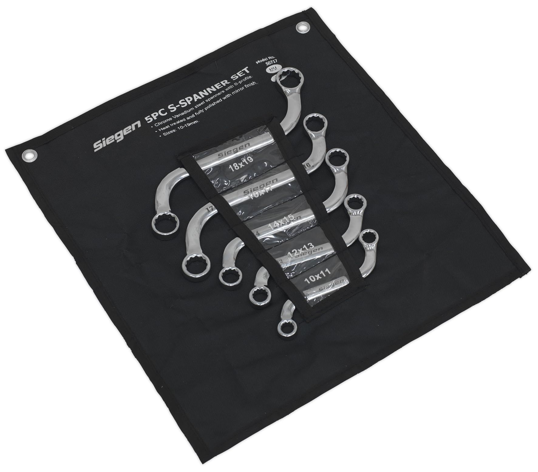 SEALEY s0717 métrique s-spanner, Lot de 5