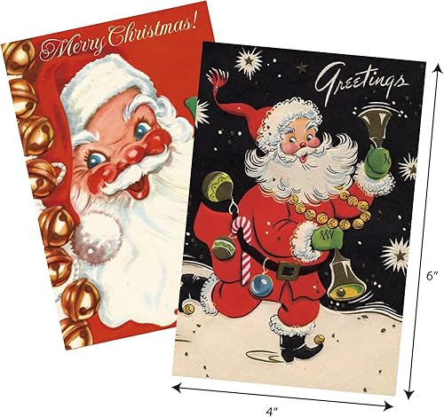 Miniatura 2 de Quera Tarjetas de felicitación vintage de Navidad, paquete de 27 tarjetas de felicitación de Navidad, tarjetas de felicitación en blanco con sobres