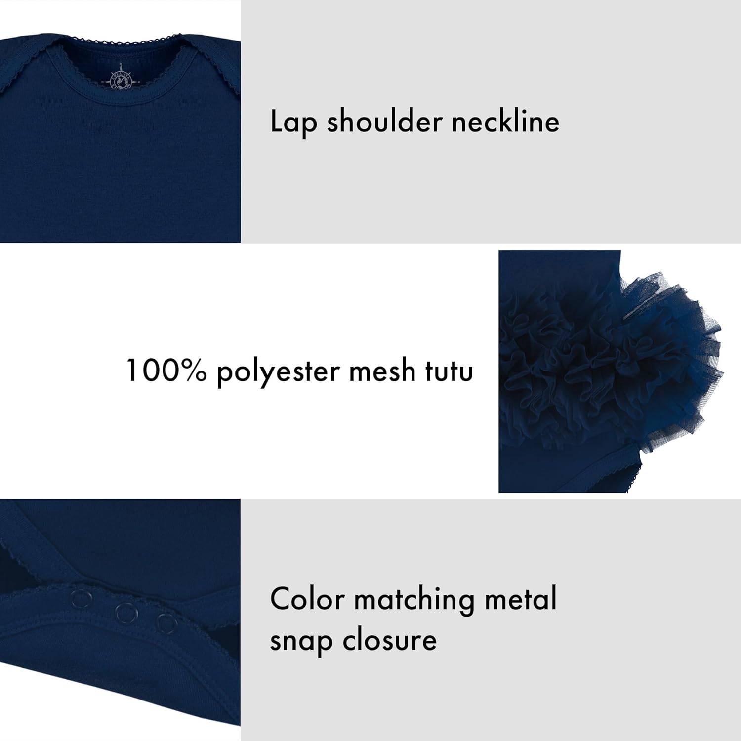 Creative Knitwear College Baby Tutu Bodysuit Dress-Team Logo, Multiple Colors, for Girls (0-12 Months) - Image 5