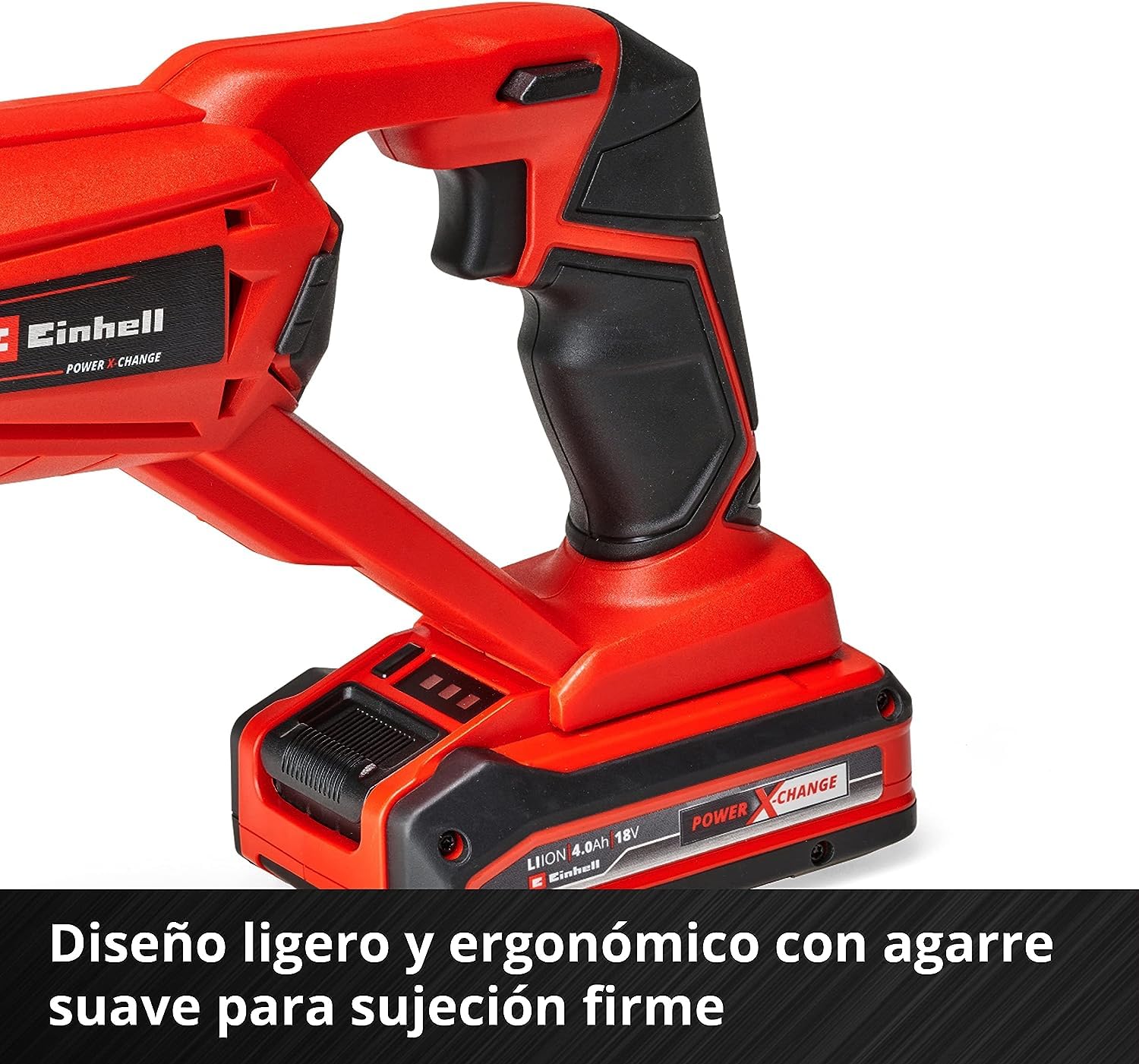 Einhell Sierra de sable inalámbrica - TE-AP 18/22 Li-solo, con Power X Change - 18 V, 2600 1 / min máx., 100 mm máx, hoja de 8 cm incluida. motor Triathlon. No incluye batería ni cargador