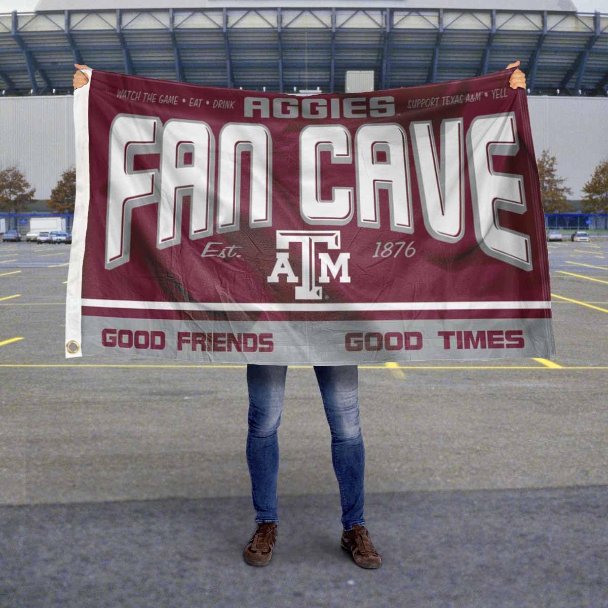 Amazon.co.jp: Texas A&M アギーズ ファンマン 洞窟バナー 旗 : DIY