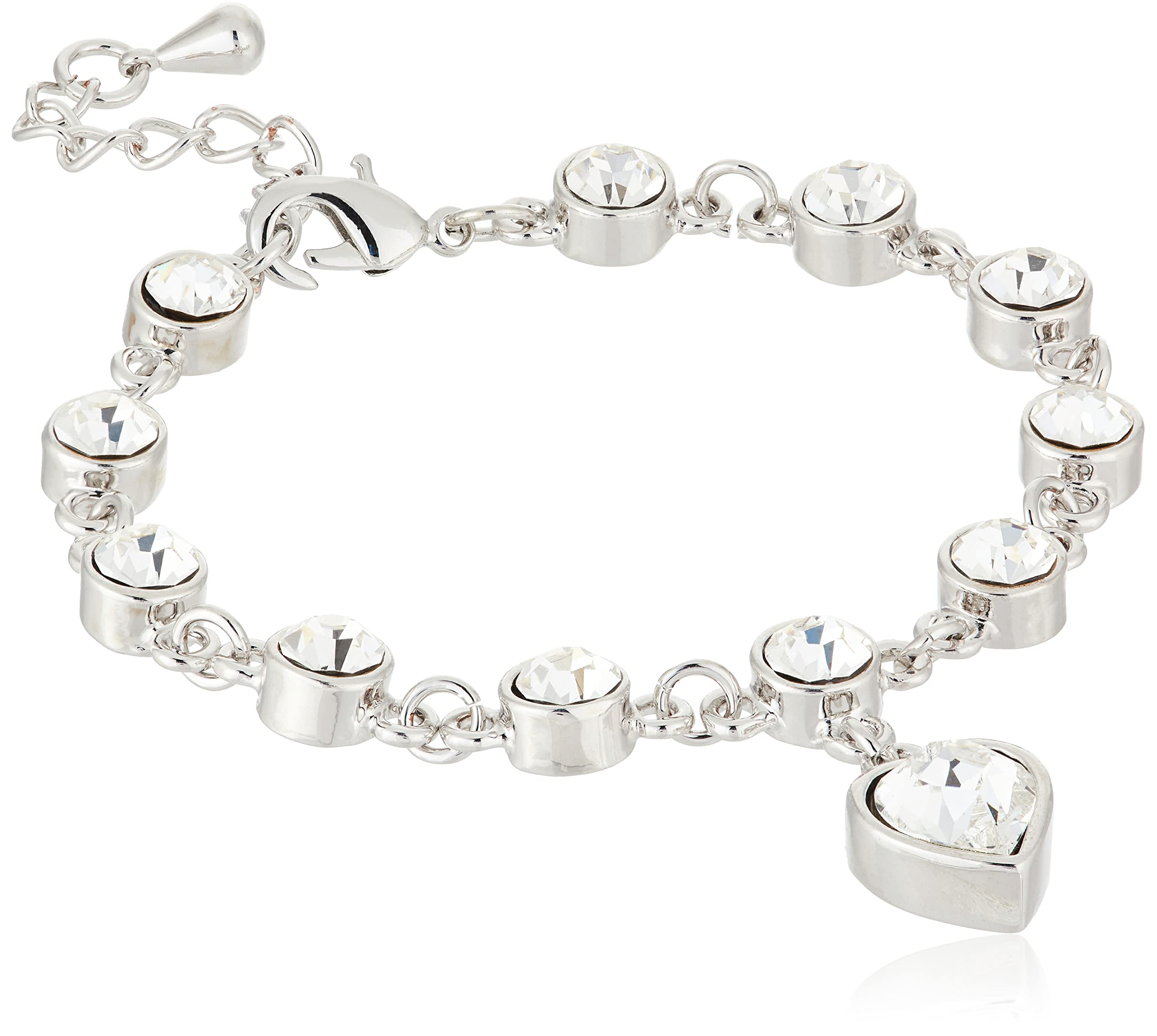 SwarovskiElements 18K White Gold Plated Bracelet Encrusted With Crystals, Swr-346, One Size