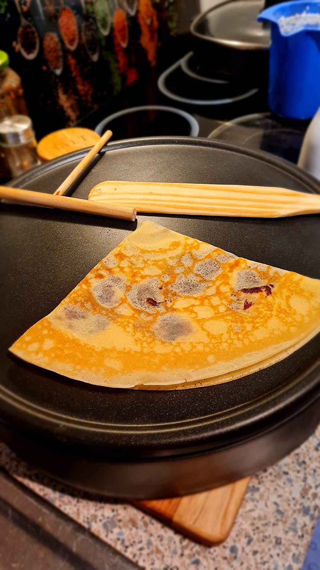 Duronic PM152 Crepe Maker Crepe Iron for 37 cm XXL Crepes Tortillas